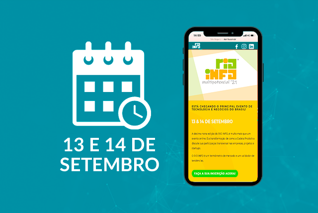 O evento Rio Info 2021 – Multipotencial '21, acontecerá de forma integralmente digital devido às medidas de isolamento social. Mas ainda assim, a organização se propôs a trazer uma agenda repleta de conteúdos e convidados especiais.